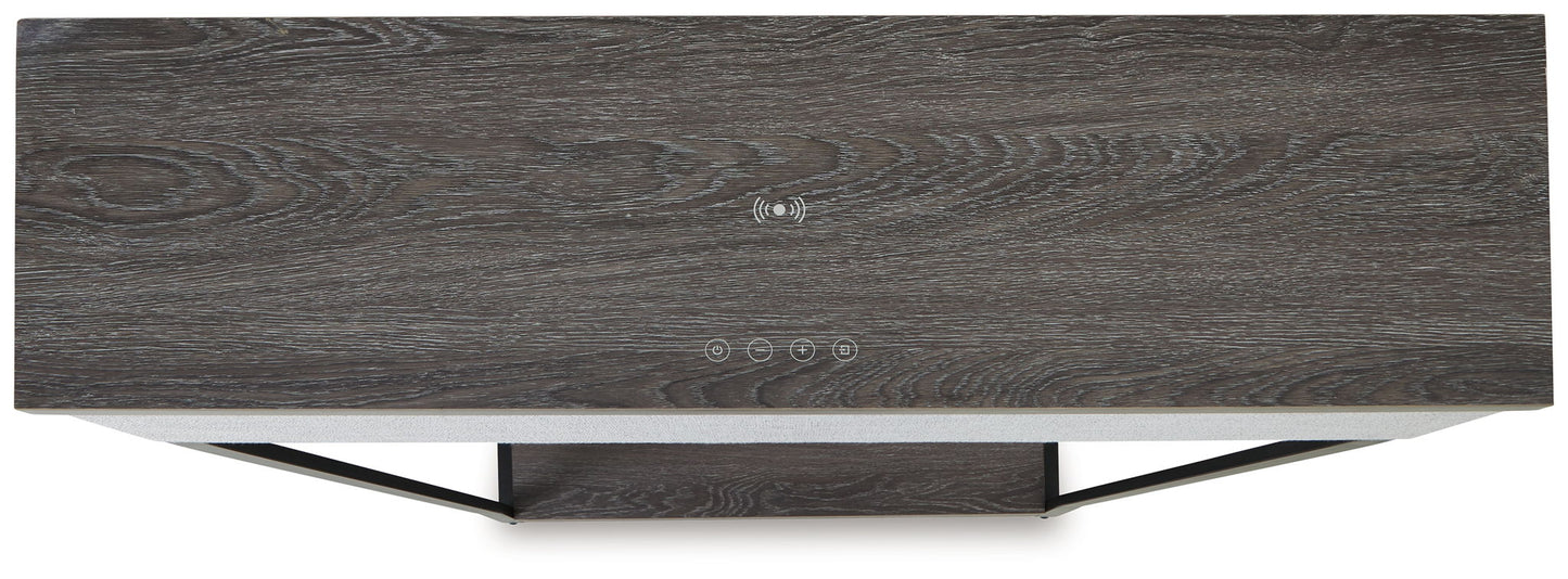 Sethlen - Console Sofa Table - Gray / Black