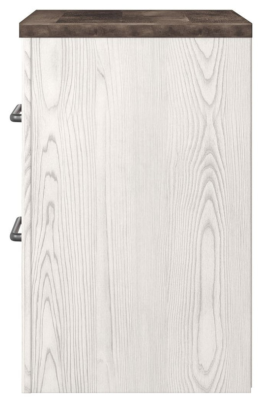 Gerridan - Two Drawer Night Stand - White / Gray