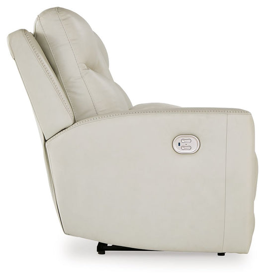 Mindanao - 3 Pc. - Power Reclining Sofa, Power Reclining Loveseat With Console, Power Recliner - Coconut