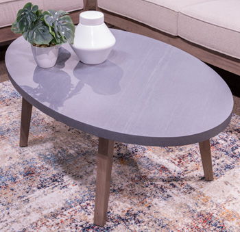 Harmony Headlands - Oval Cocktail Table - Natural / Gray