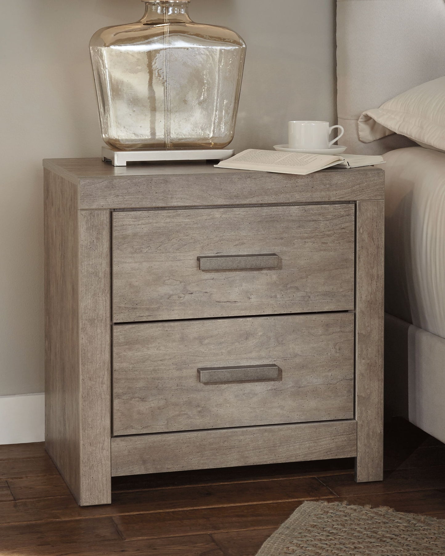 Culverbach - Two Drawer Night Stand - Gray