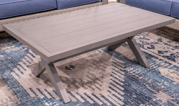 Half Moon Beach - Rectangular Cocktail Table - Gray