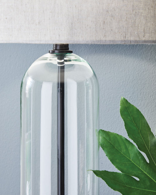 Kerrbrook - Glass Table Lamp - Clear / Black