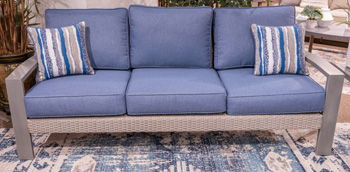 Half Moon Beach - Sofa With Cushion - Blue / Gray
