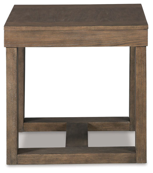 Cariton - Square End Table - Gray