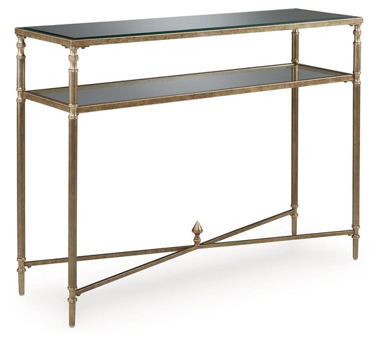 Cloverty - Sofa Table - Aged Gold Finish