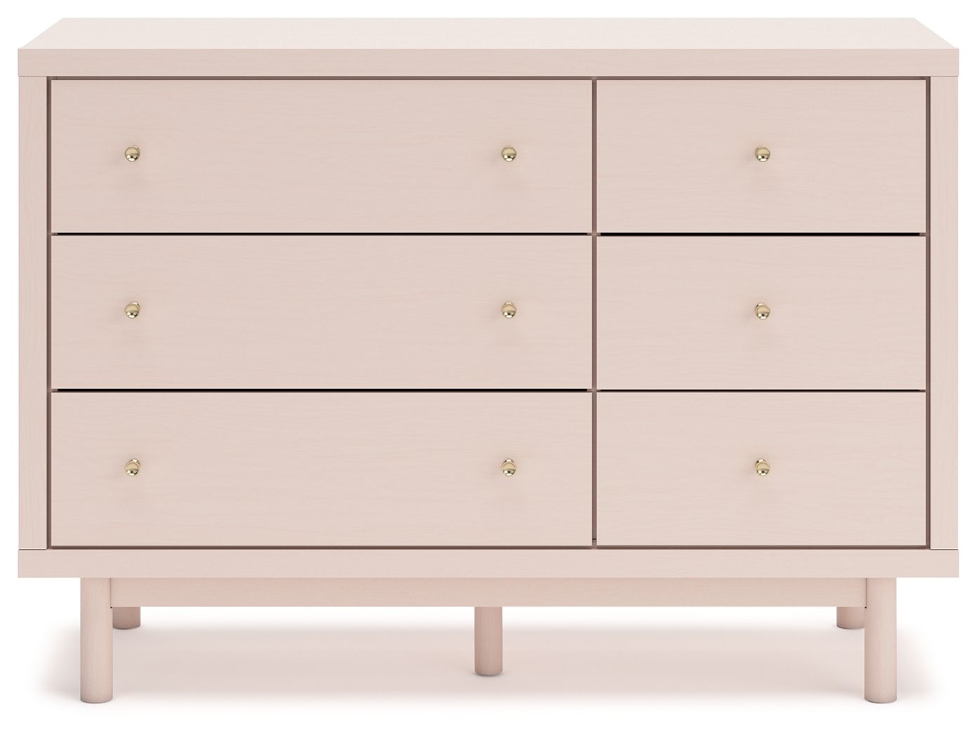 Wistenpine - Six Drawer Dresser - Blush