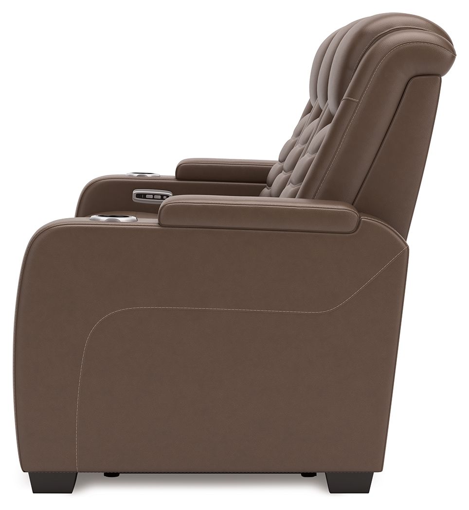 High Impact - Power Reclining Sofa / Adj Headrest - Tobacco