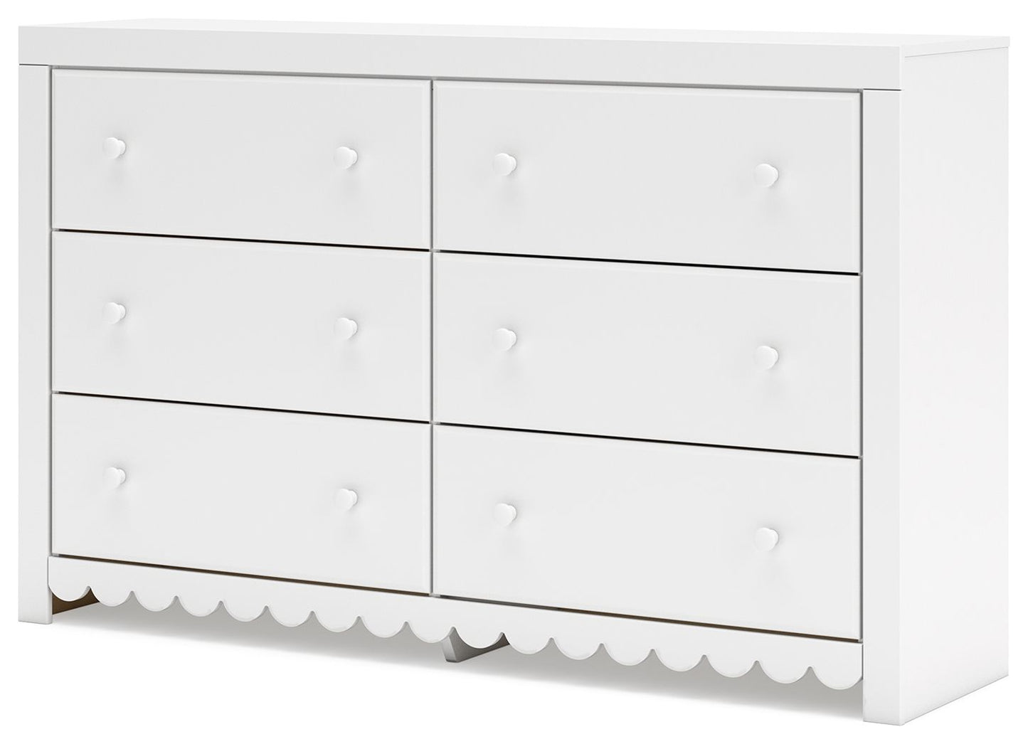 Mollviney - Six Drawer Dresser - White
