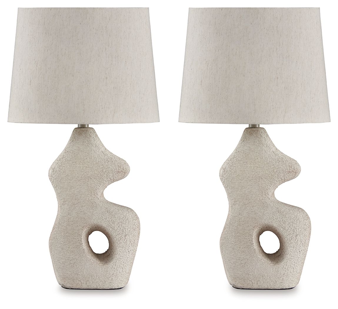 Chadrich - Paper Table Lamp (Set of 2) - Antique Beige