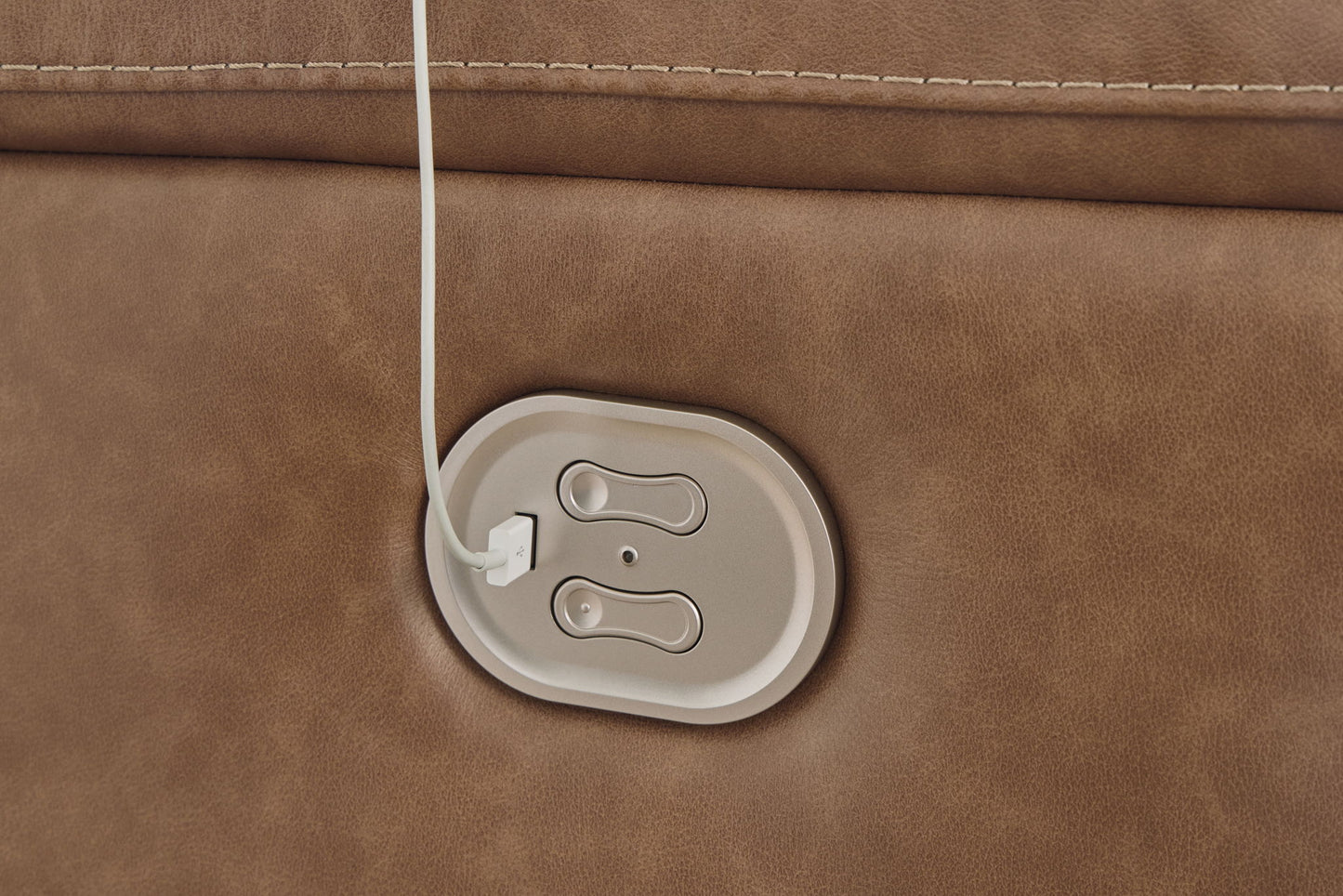 Trasimeno - 2 Seat Pwr Rec Sofa Adj Headrest - Caramel