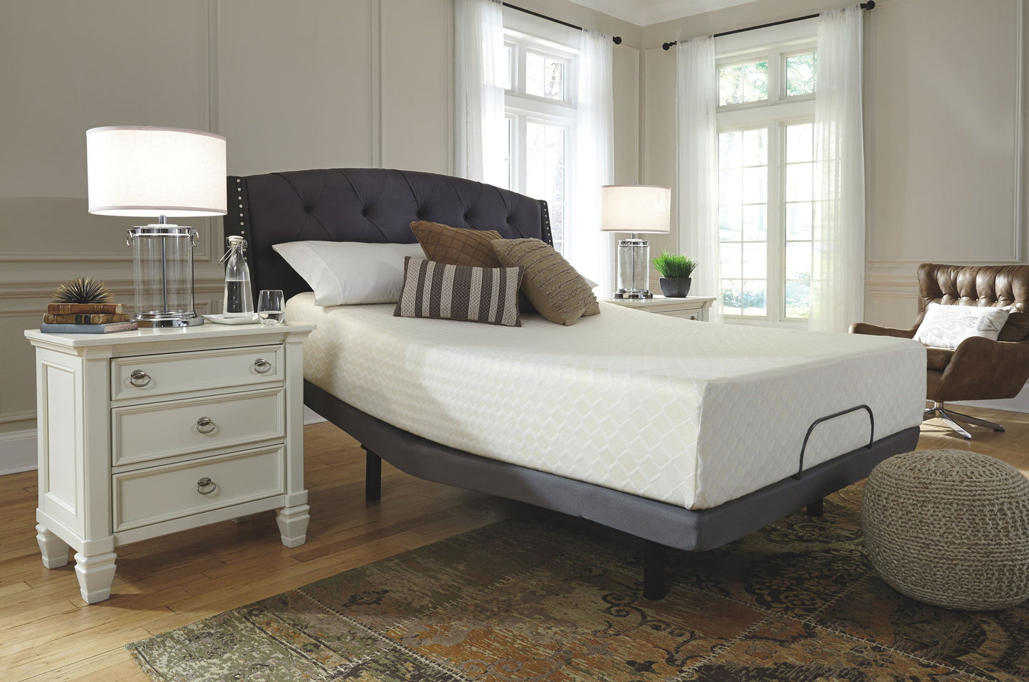 Chime 12 Inch Memory Foam - California King Mattress - 12-inch - White