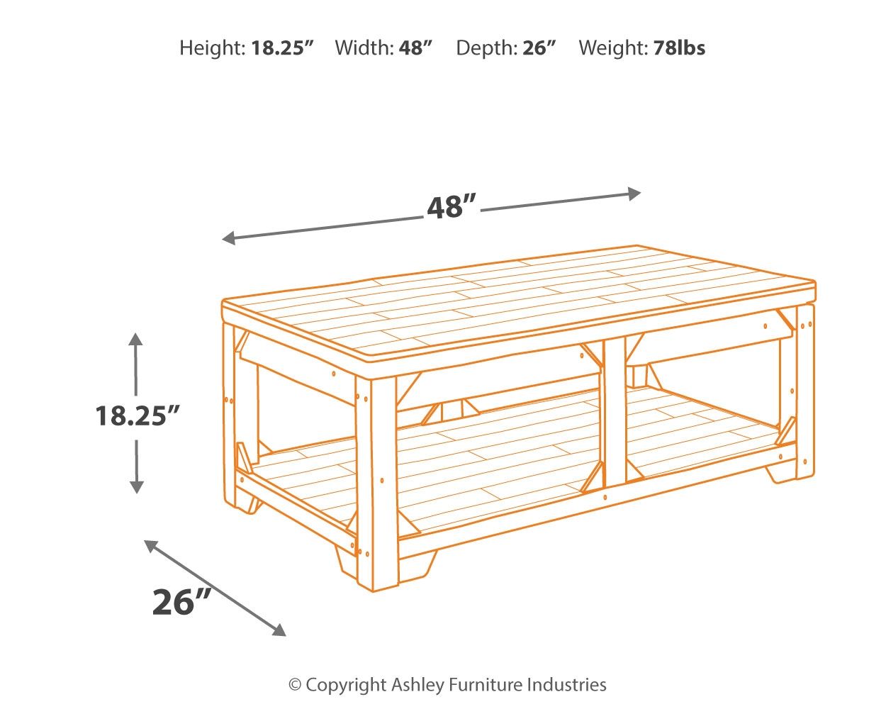Fregine - Lift Top Cocktail Table - Whitewash