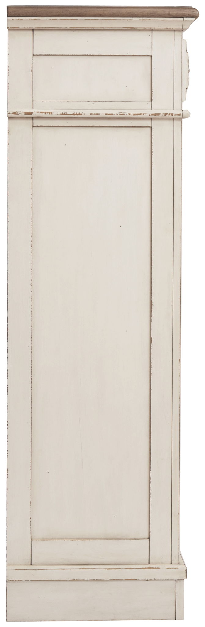 Realyn - Five Drawer Chest - White / Brown / Beige