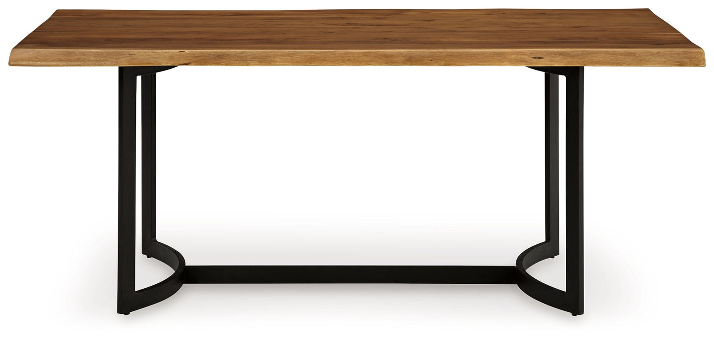 Fortmaine - Rectangular Dining Room Table - Brown / Black