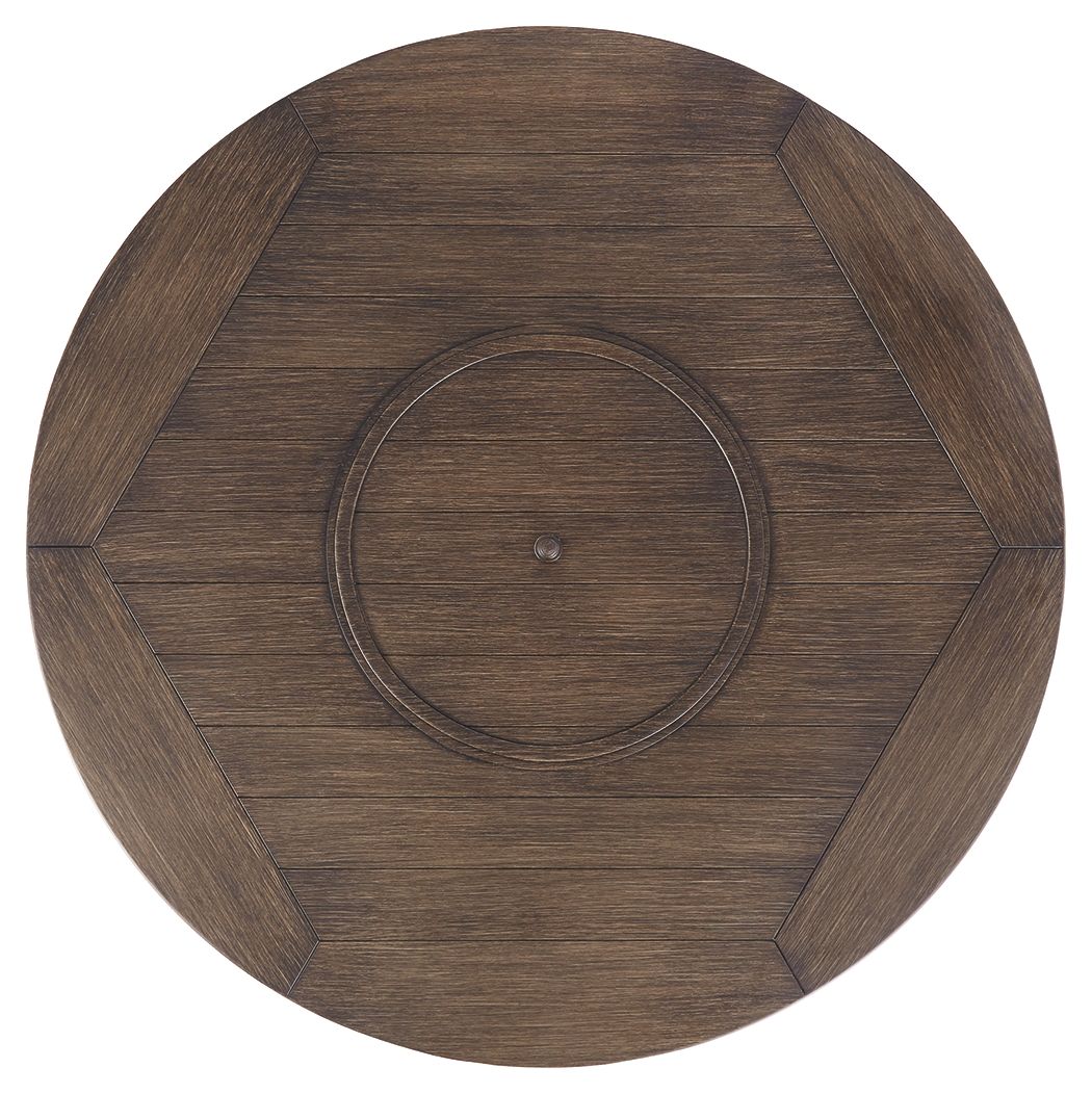 Paradise Trail - Medium Brown - Round Fire Pit Table
