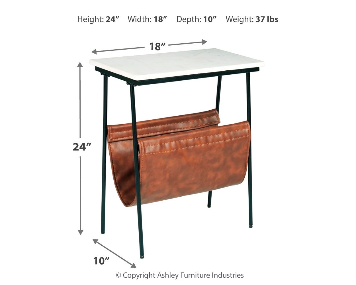 Etanbury - Accent Table - Brown / Black / White