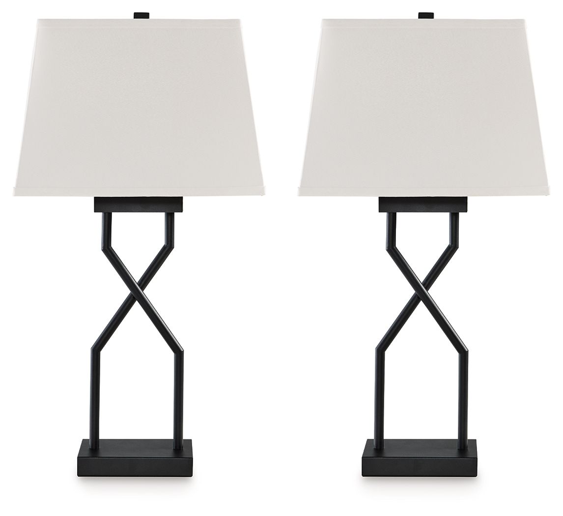 Brookthrone - Metal Table Lamp (Set of 2) - Black