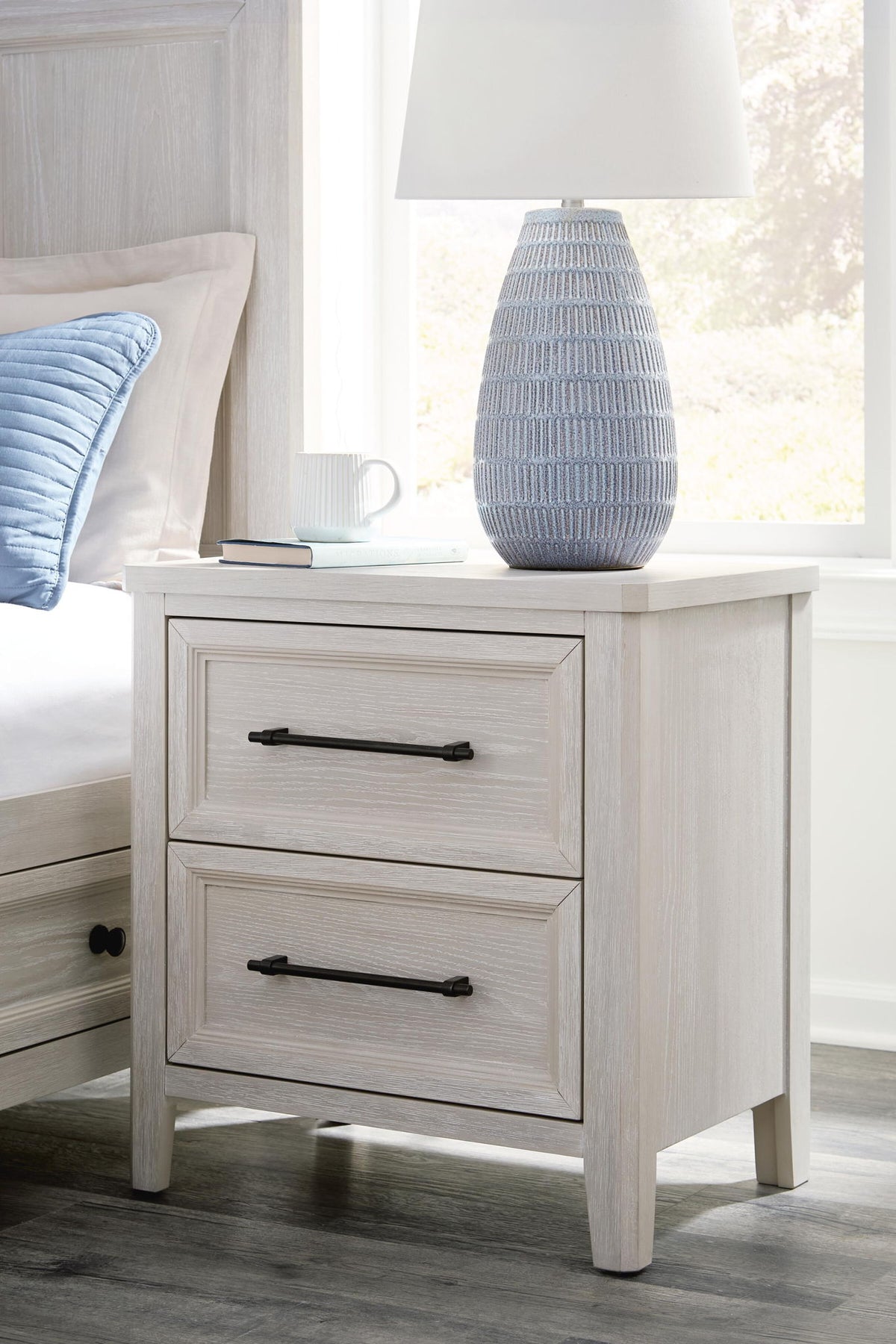Darbonton - Two Drawer Night Stand - Dove White