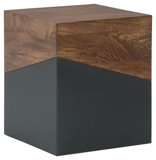 Trailbend - Accent Table - Brown / Gunmetal