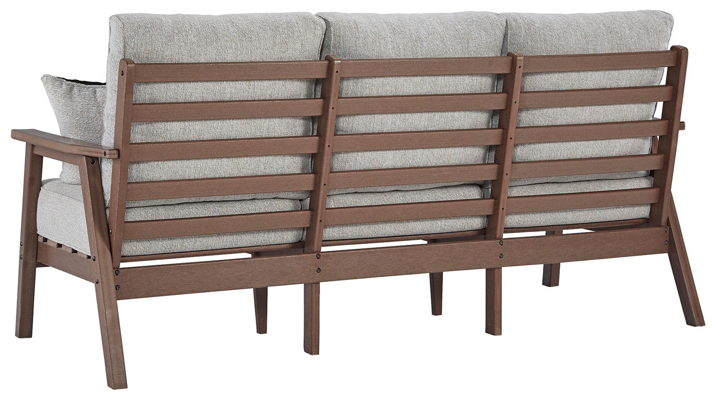 Emmeline - Sofa with Cushion - Brown / Beige