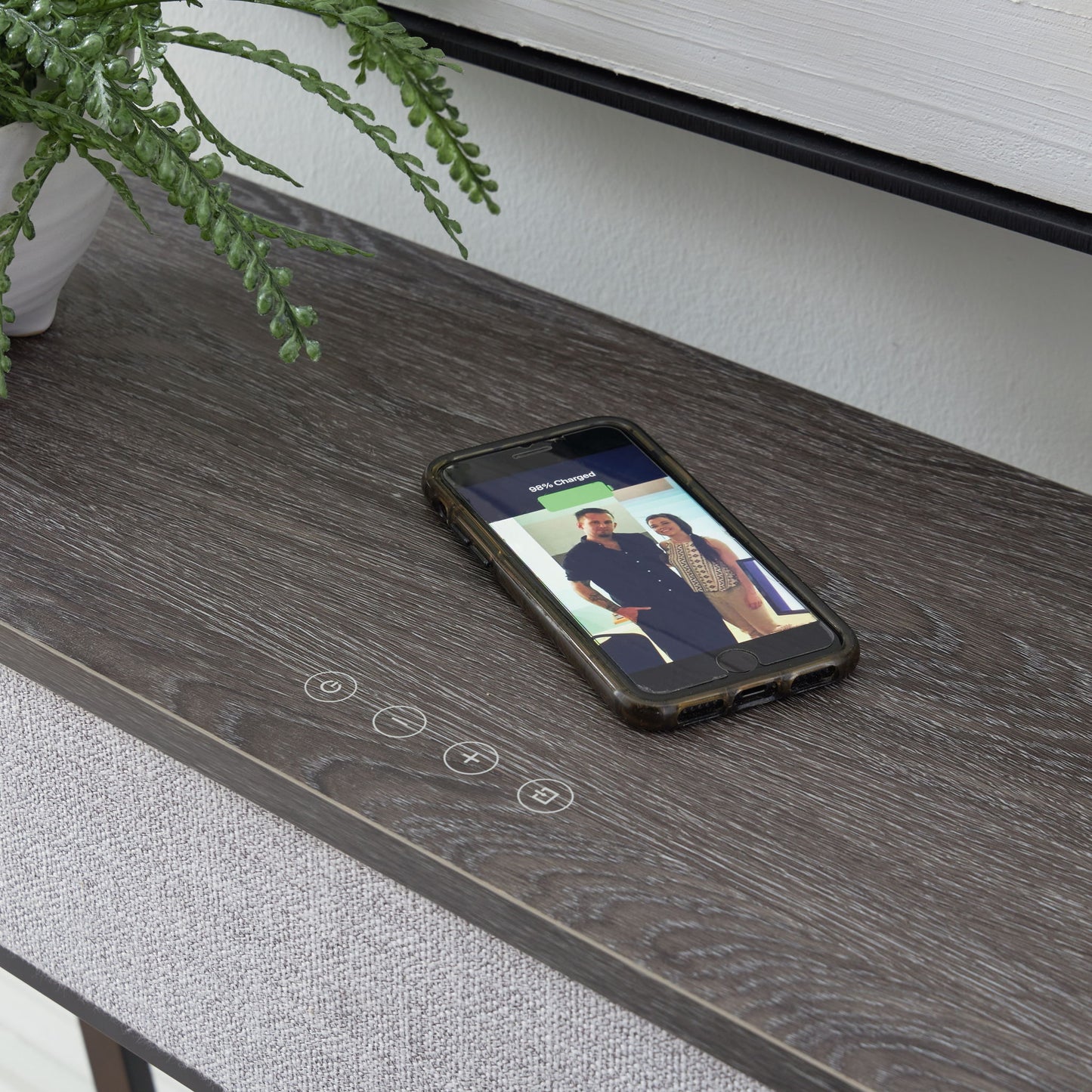 Sethlen - Console Sofa Table - Gray / Black