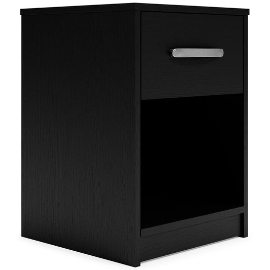 Finch - One Drawer Night Stand - 23" Height - Black