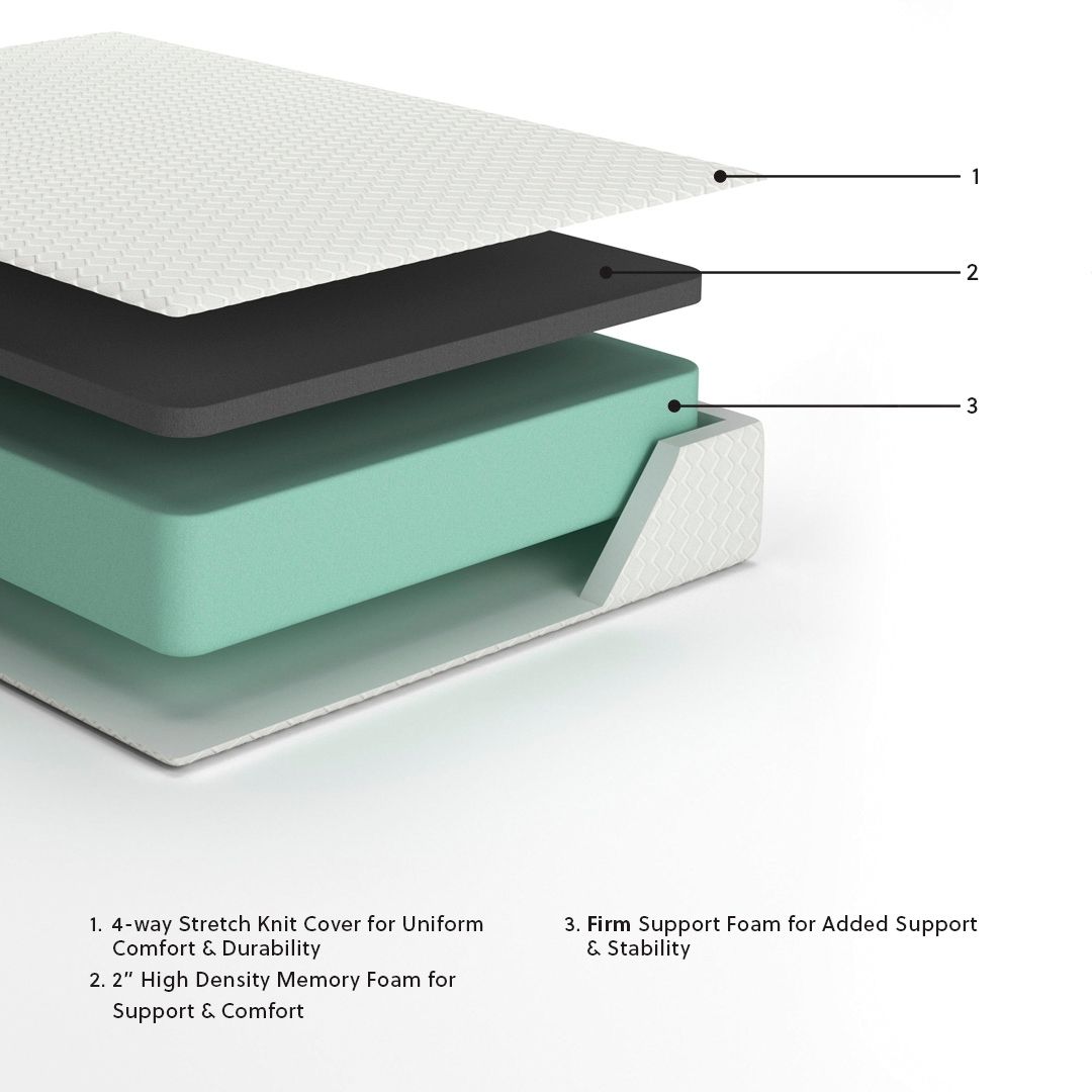 Chime 12 Inch Memory Foam - California King Mattress - 12-inch - White