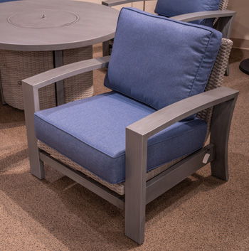 Half Moon Beach - Spring Lounge Chair - Blue / Gray