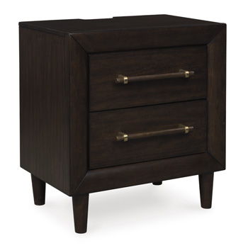 Dantenton - Two Drawer Night Stand - Merlot