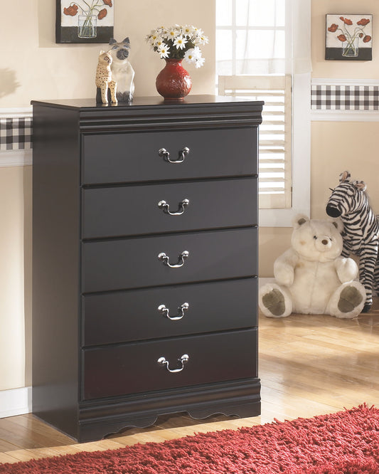 Huey Vineyard - Five Drawer Chest - Black