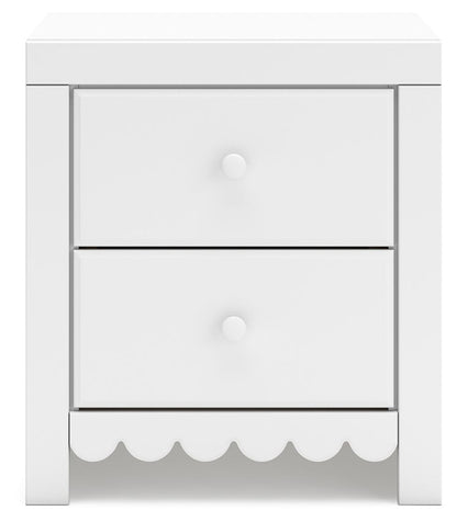 Mollviney - Two Drawer Night Stand - White