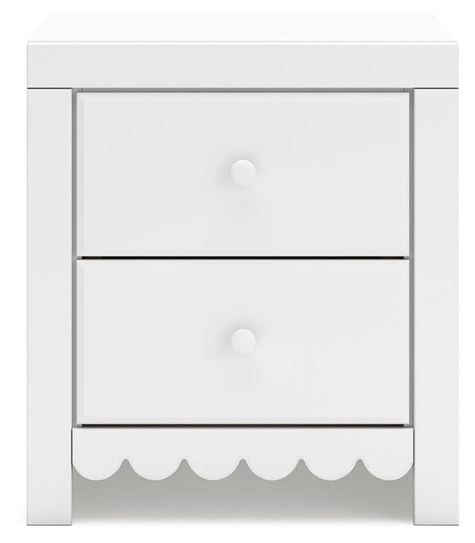 Mollviney - Two Drawer Night Stand - White