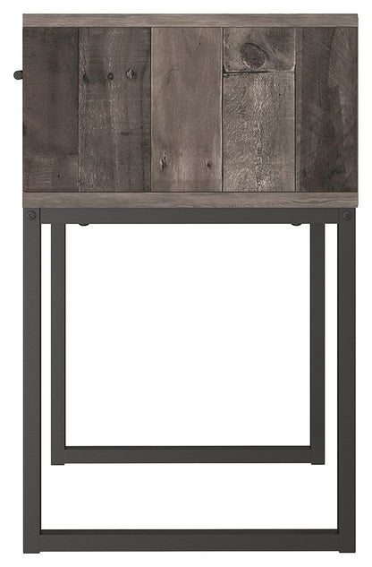 Neilsville - One Drawer Night Stand - Black / Gray
