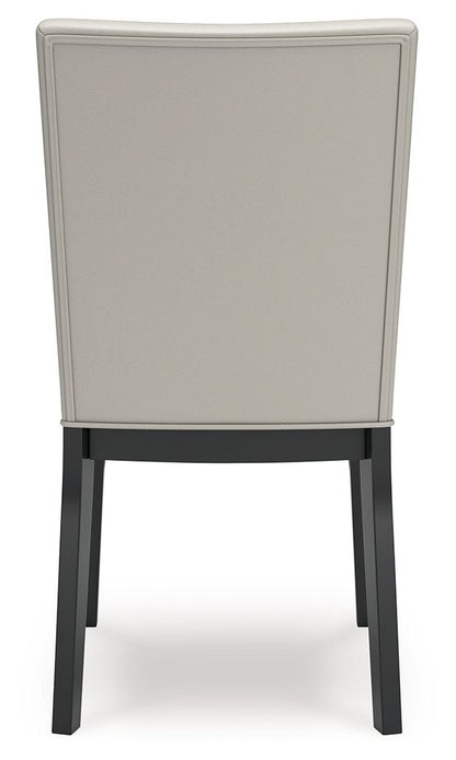Glinari - Dining Upholstered Side Chair (Set of 2) - Taupe / Black