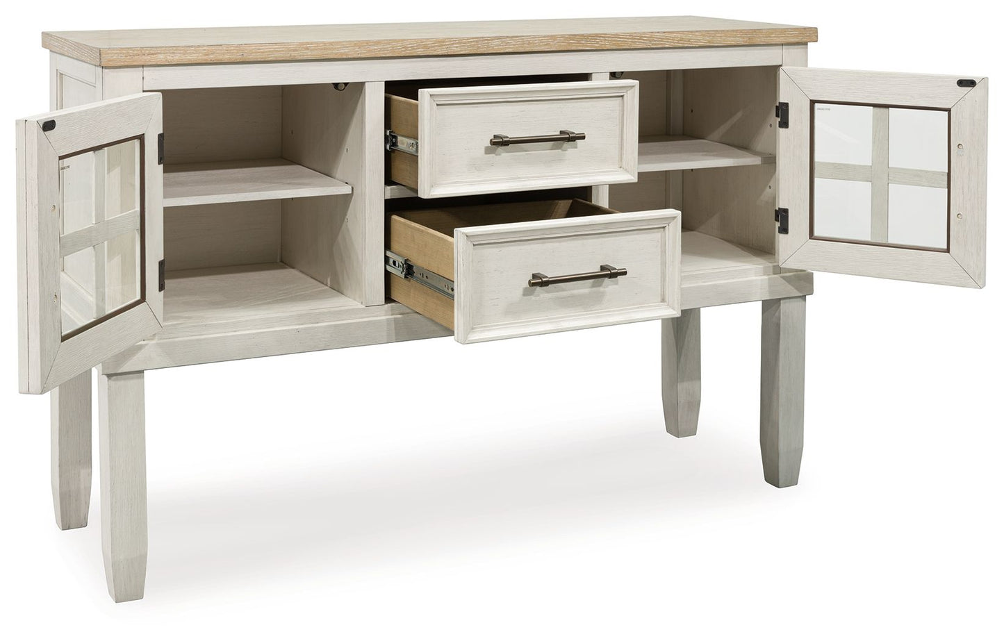 Shaybrock - Dining Room Server - Antique White / Brown