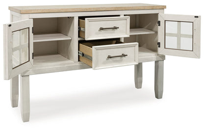 Shaybrock - Dining Room Server - Antique White / Brown