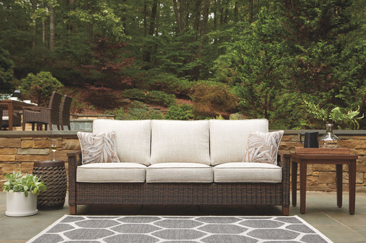 Paradise Trail - Medium Brown - Sofa with Cushion
