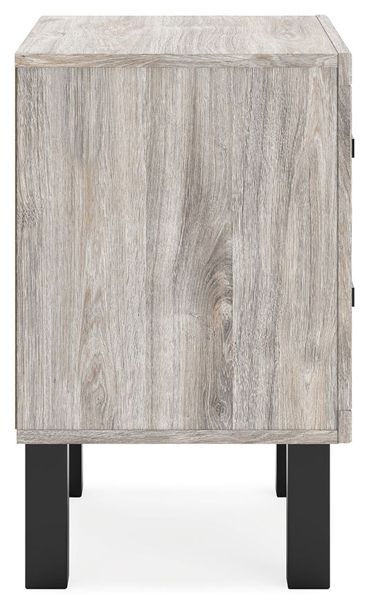 Vessalli - Two Drawer Nightstand - Black / Gray