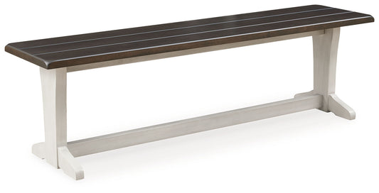 Darborn - Large Dining Room Bench - Gray / Brown