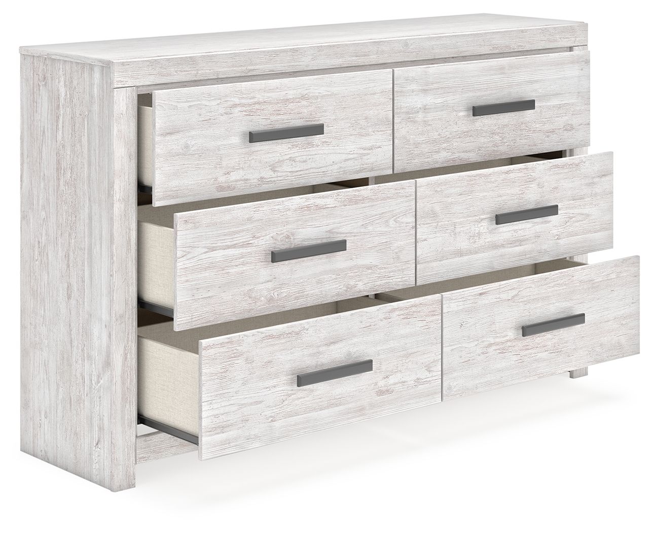 Cayboni - Six Drawer Dresser - Whitewash