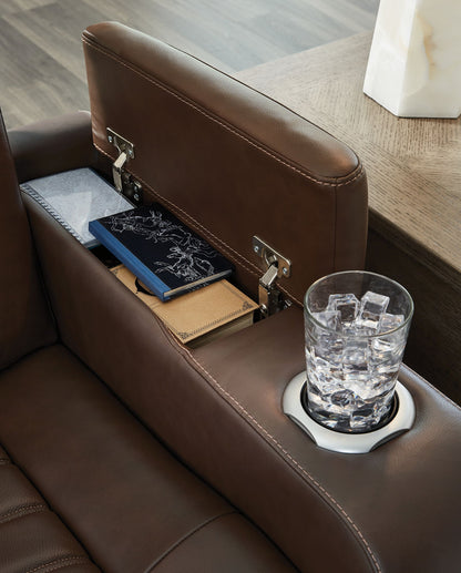 High Impact - Power Reclining Sofa / Adj Headrest - Tobacco