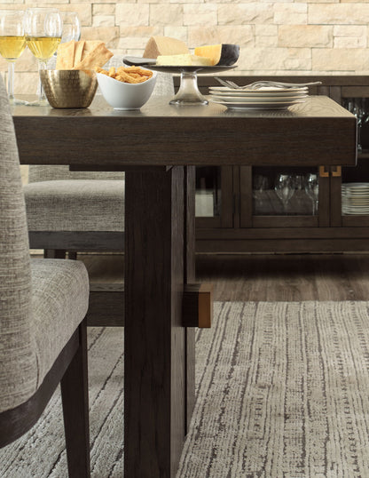 Burkhaus - Rectangular Dining Room Extension Table - Dark Brown