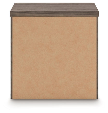 Kendanport - Two Drawer Night Stand - Brown / White