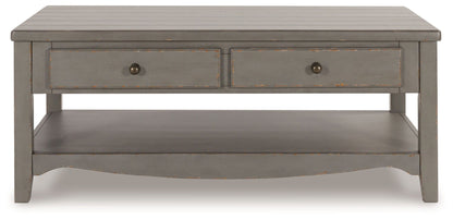 Charina - Rectangular Cocktail Table - Antique Gray