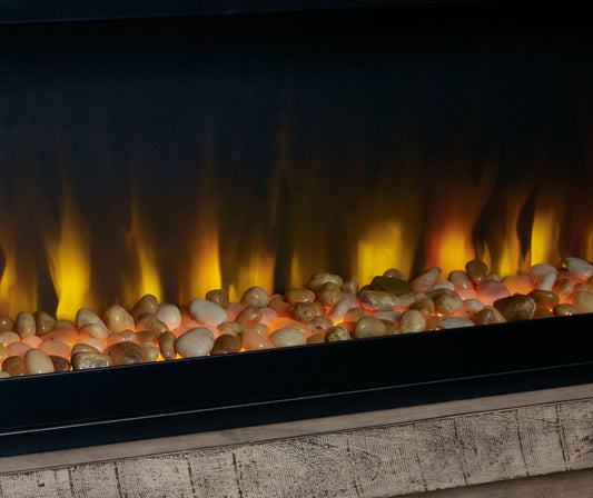 Entertainment Accessories - Black - Wide Fireplace Insert