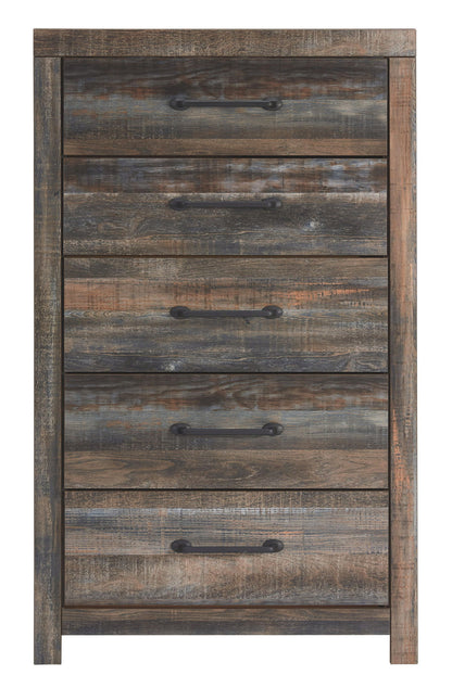 Drystan - Five Drawer Chest - Brown / Beige