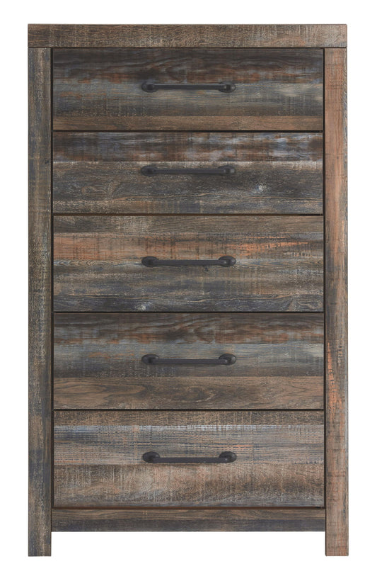 Drystan - Five Drawer Chest - Brown / Beige