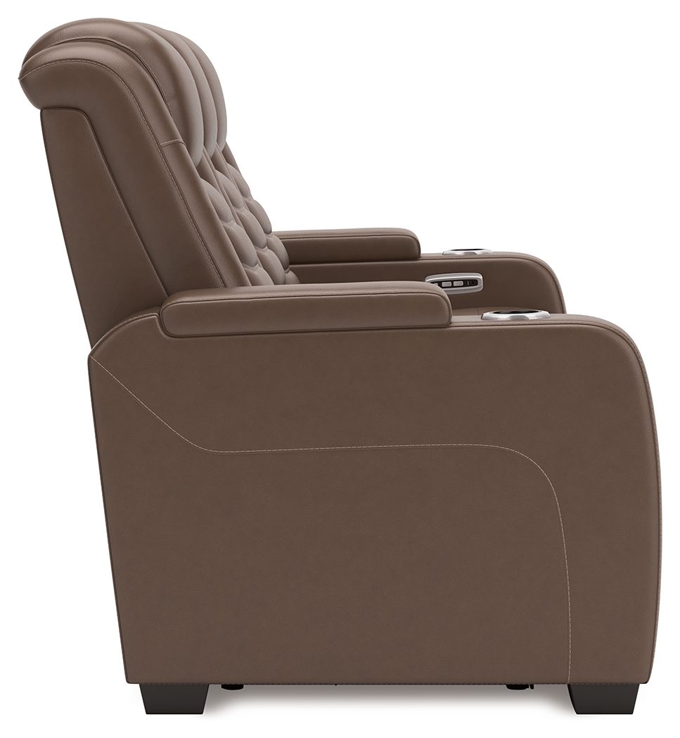 High Impact - Power Reclining Sofa / Adj Headrest - Tobacco