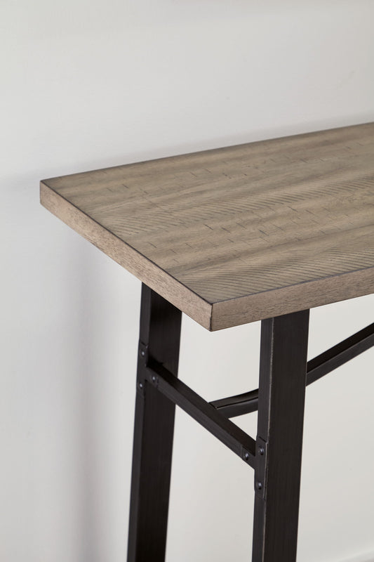 Lesterton - Long Counter Table - Light Brown / Black